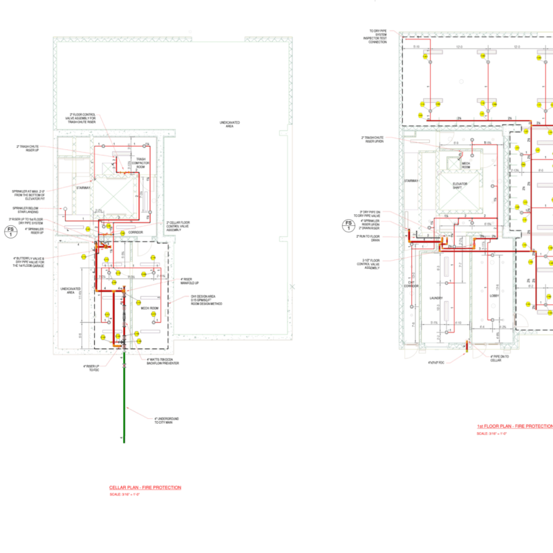 Assembly House 1st Floor - Fire Sprinkler Design - George Pavel FP Design